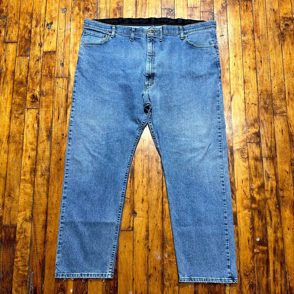 Wrangler Jeans Men's 40x30 Blue Denim Regular Fit Straight Leg Medium Wash